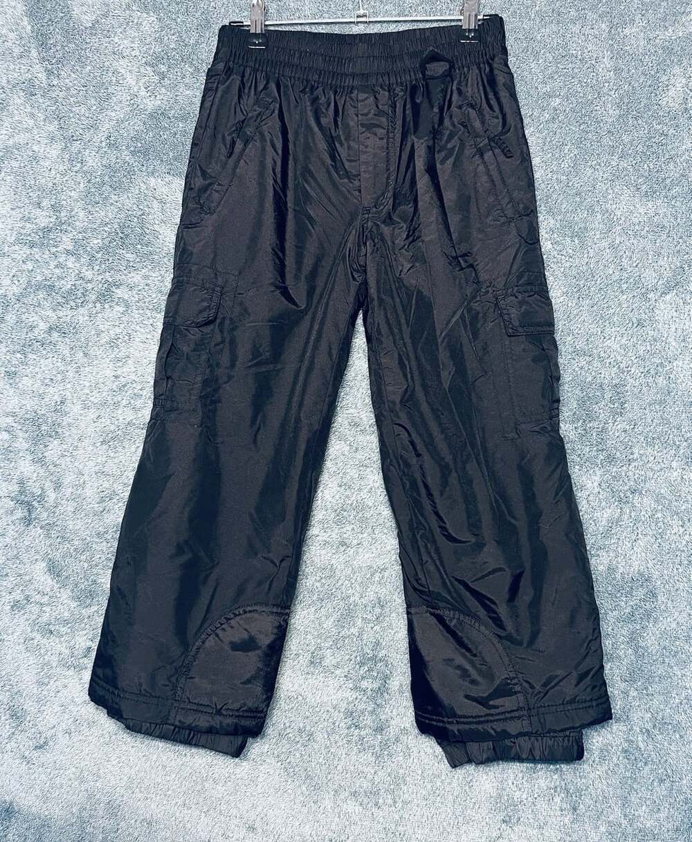 Kids Snow Pants Insulated Black Size 6 Sport Essentials Cargo Ski Winter